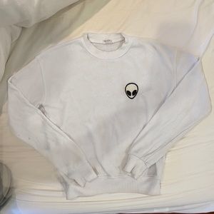 brandy melville white crewneck